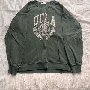 Distressed green ucla crewneck